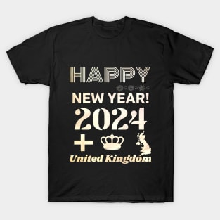 Happy New Year 2024 United Kingdom T-Shirt